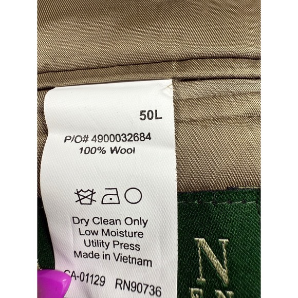 Lauren Ralph Lauren 50L Brown Houndstooth‎ 100% Wool Blazer Sport Coat - Picture 3 of 13